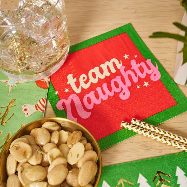 Sophistiplate - Wholesale Disposable napkin - 'Team Naughty' Cocktail Napkins/26pk2