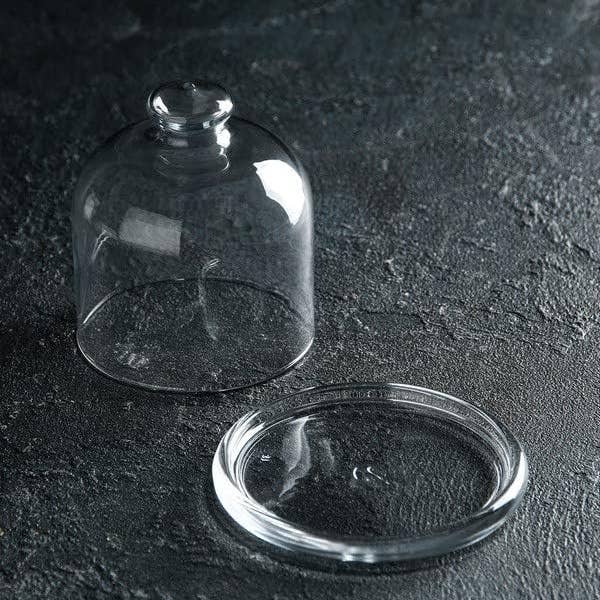 Hakan - Vendita all'ingrosso Contenitori per alimenti - Alzata Mini con Cupola in Vetro per Conservazione Alimenti con Coperchio, 10,4 cm7