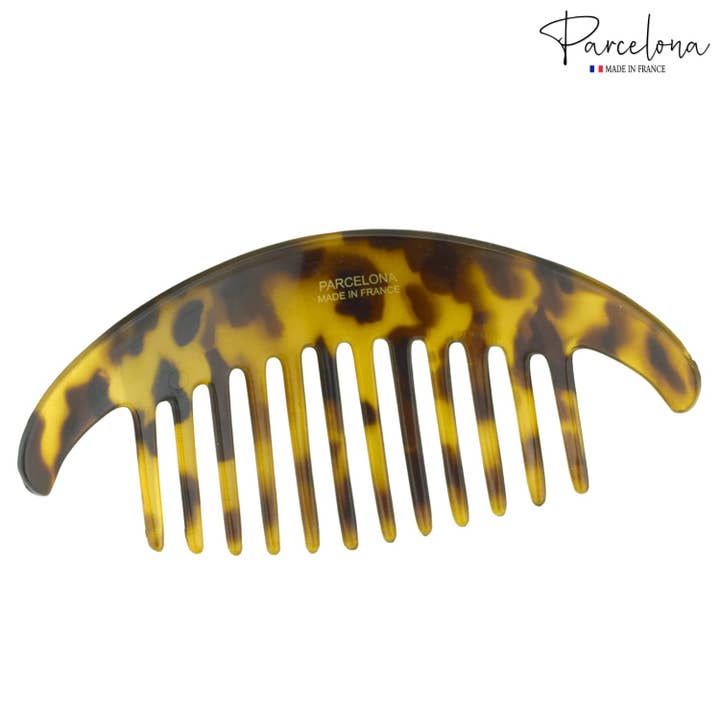 Parcelona - Wholesale Hair Brush/Comb - Parcelona French Alice Large Celluloid 12 Teeth Side Hair Combs for Women 2 Pcs5