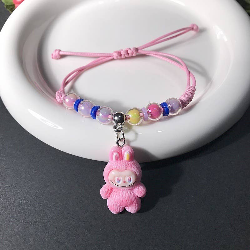 Little Trendy - Wholesale Woven/Braided Bracelet - Creative hand-woven cute monster bracelet for girls 2
