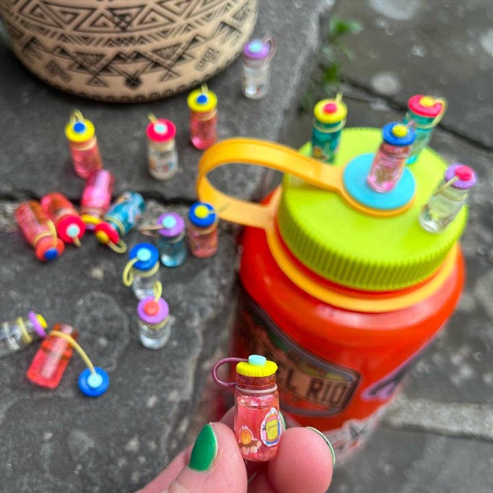 A LITTLE AWESOME - Wholesale Individual Charm/Pendant - Mini Nalgene Bottle Charm