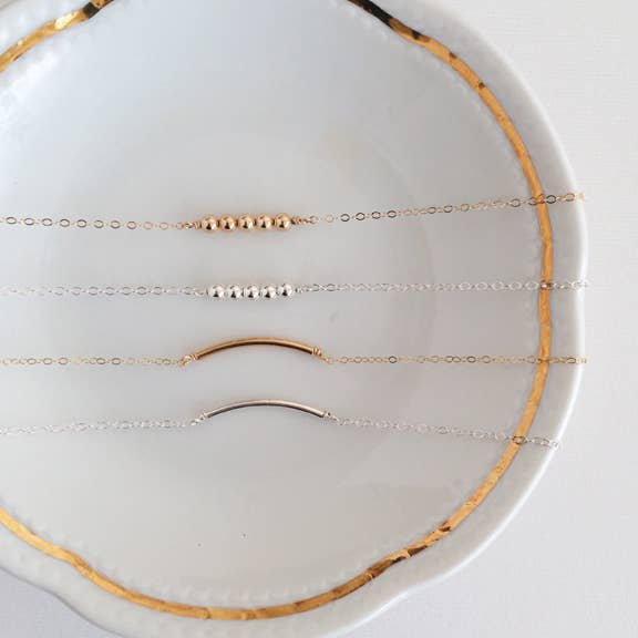 Bead and Curved Bar Bracelet for wholesale by Blossom and Shine