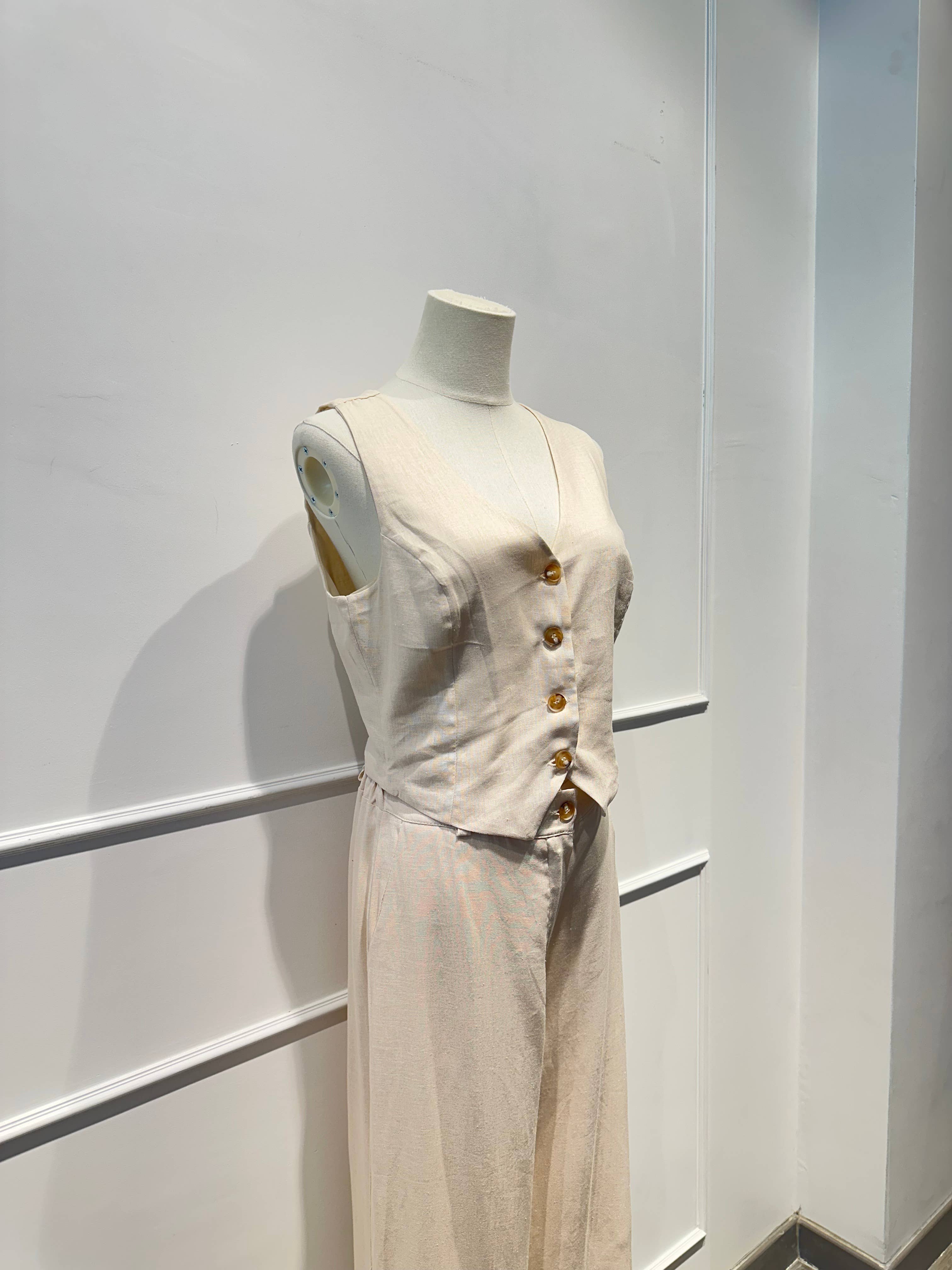 AMARIA – Engroshandel Top- og buksesæt (IKKE Loungewear) - Dame – Dame sæt med vest og bukser med vidde - VISKOSE LÆRRED 68455