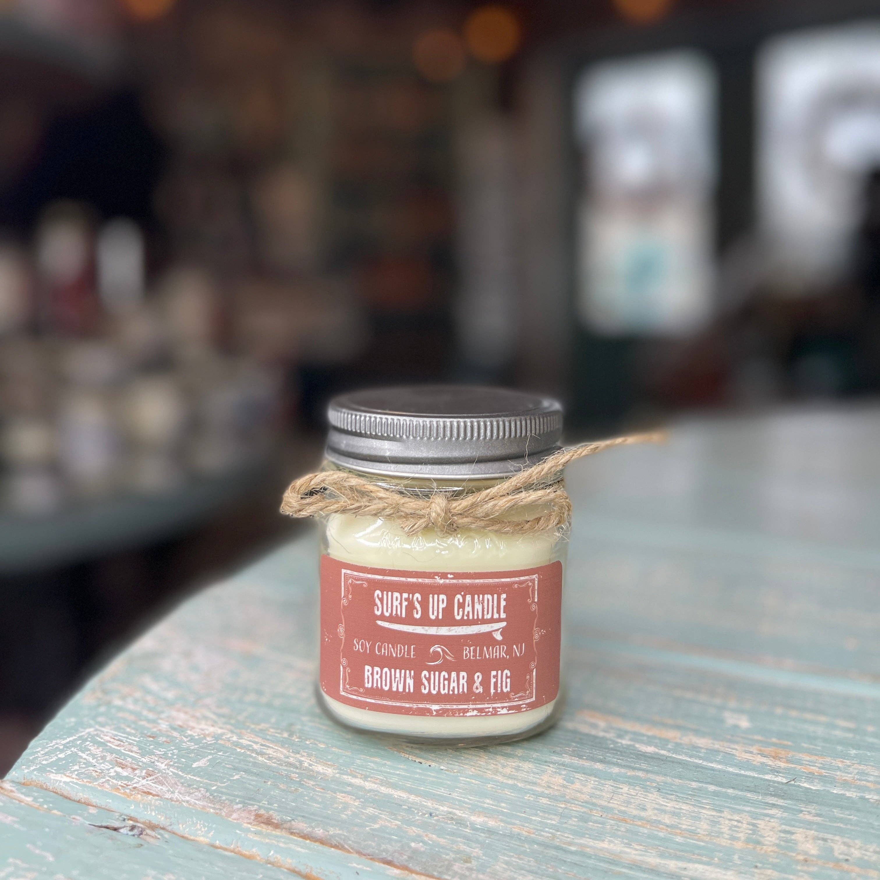 Surfs Up Candle - Wholesale Jar/Filled Candle - Brown Sugar & Fig Mason Jar Candle - Original Collection2