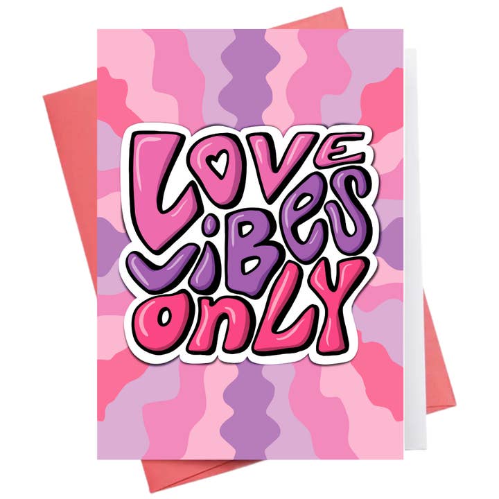 Vibrazioni d'Amore | Biglietto di San Valentino per la vendita all'ingrosso da parte di Inkwell Cards