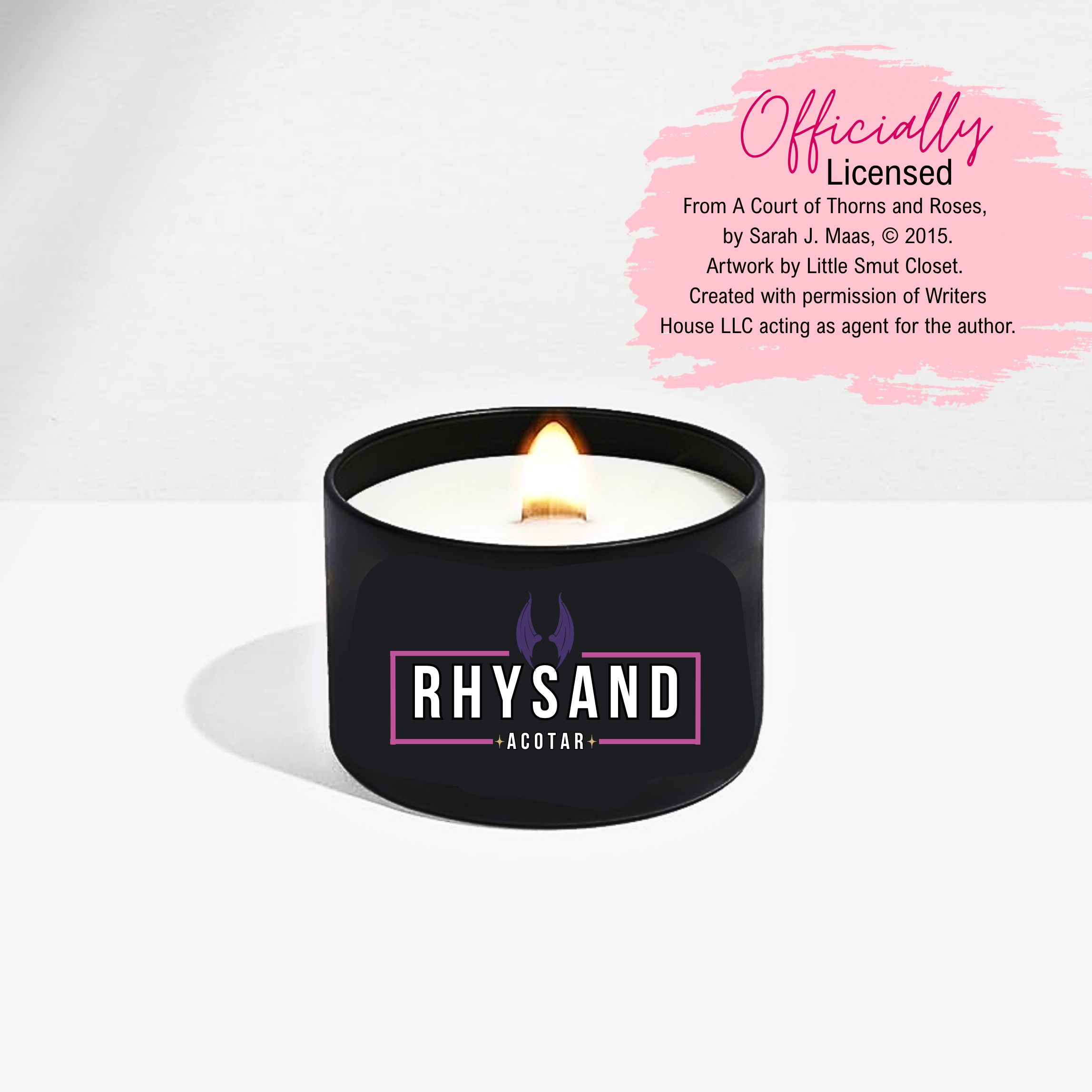 Little Smut Closet - Wholesale Jar/Filled Candle - Officially Licensed Rhysand - The Sarah J. Maas Collection0