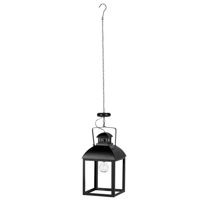 The Gerson Companies - Wholesale Lantern - Discount The Gerson Company 13.58"H Solar Black Hanging Meta
