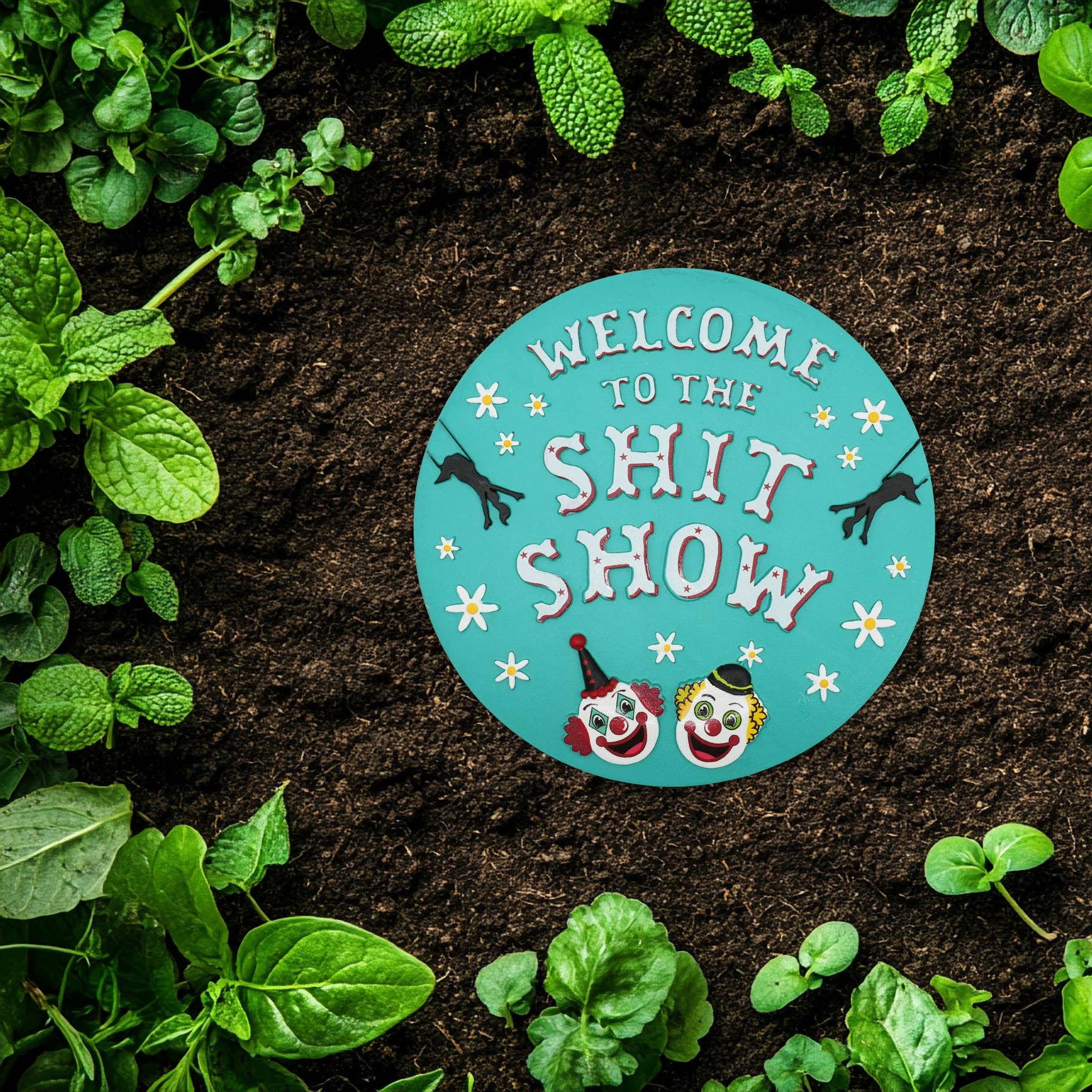 Happy Cow Lawn Decor - Wholesale Stepping Stone - “Welcome to the Shit Show” Garden Stepping Stone