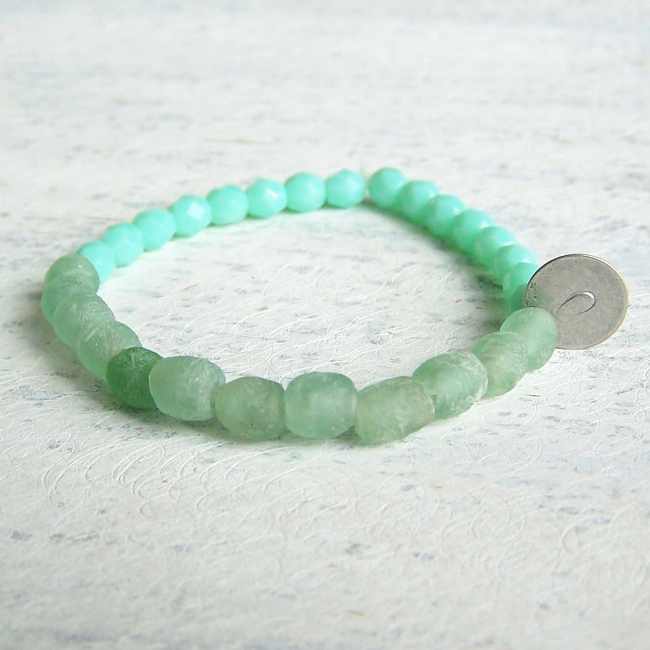 Jo Bird Jewelry - Venta al por mayor Pulsera de cuentas - Pulsera elástica One Well - Aguamarina2