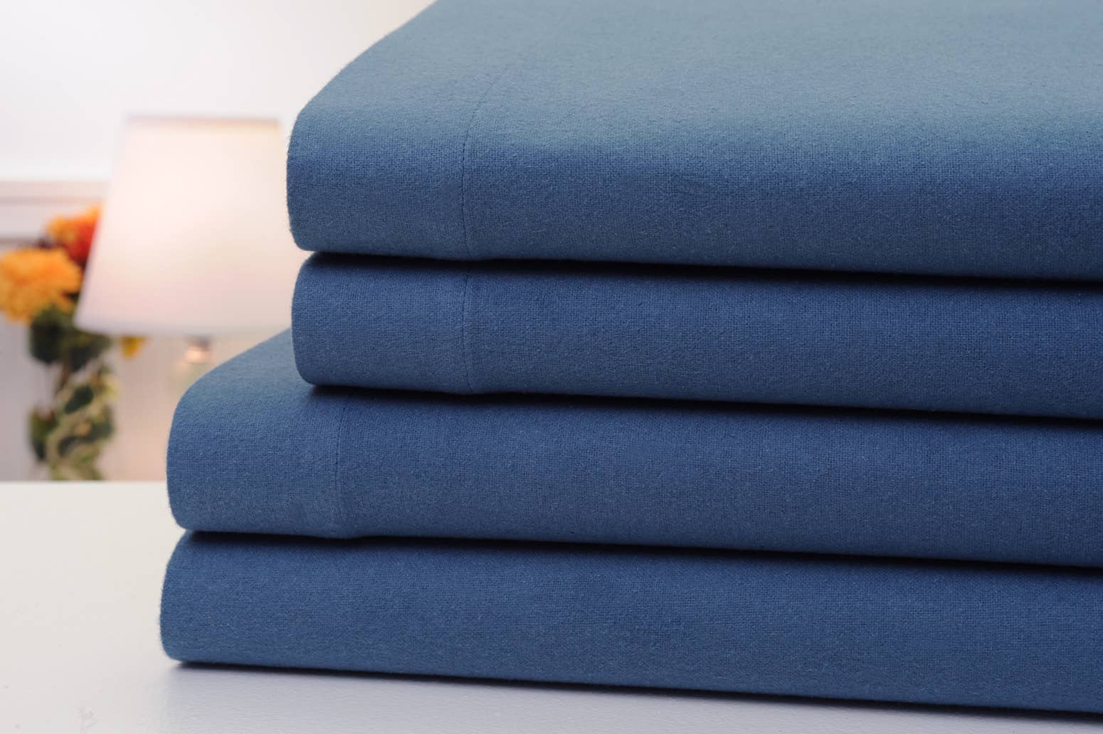 Bed Bath Fashions - Wholesale Sheet Set - Bibb Home Solid Flannel 4 Piece Sheet Set4