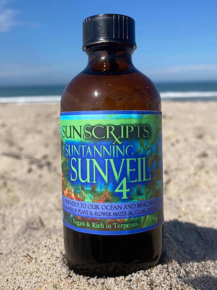 SunScripts SunVeil 4 Tanning Oil for wholesale by SurfScripts.org