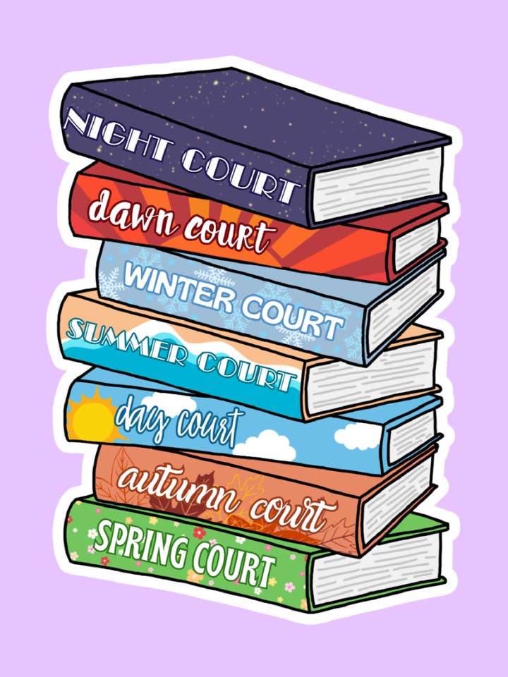Velaris Book Stack ACOTAR Series Bookish Sticker for wholesale by Shadows of Sunshine