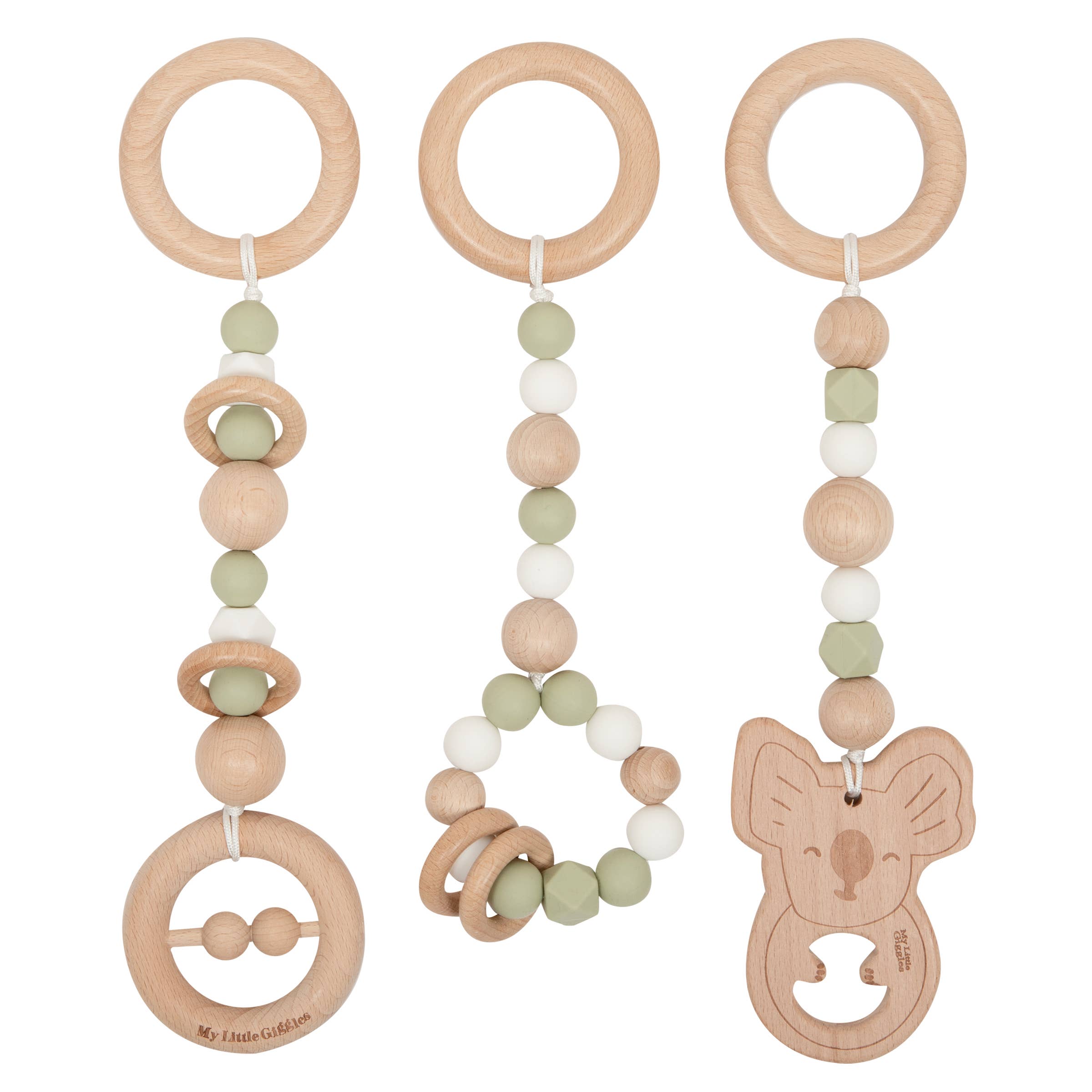 My Little Giggles - Wholesale Wood Toy - Kids - My Little Play Bar & x3 Toy Package – Natural Frame5