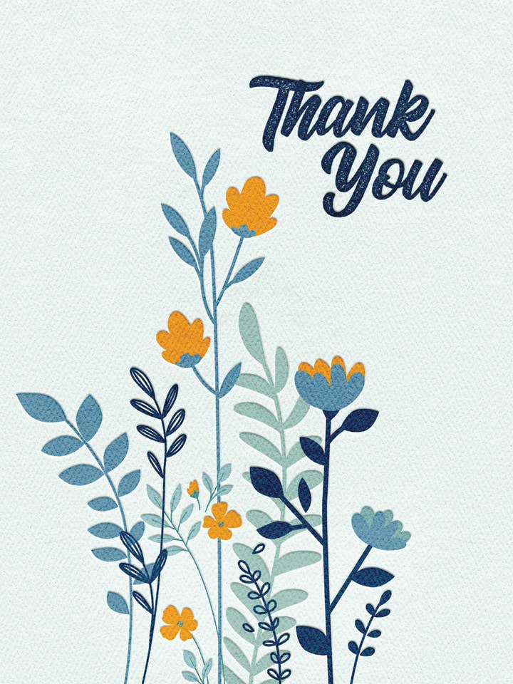 TY/Letterpress Thank You for wholesale by Greeting Cards by Norcard