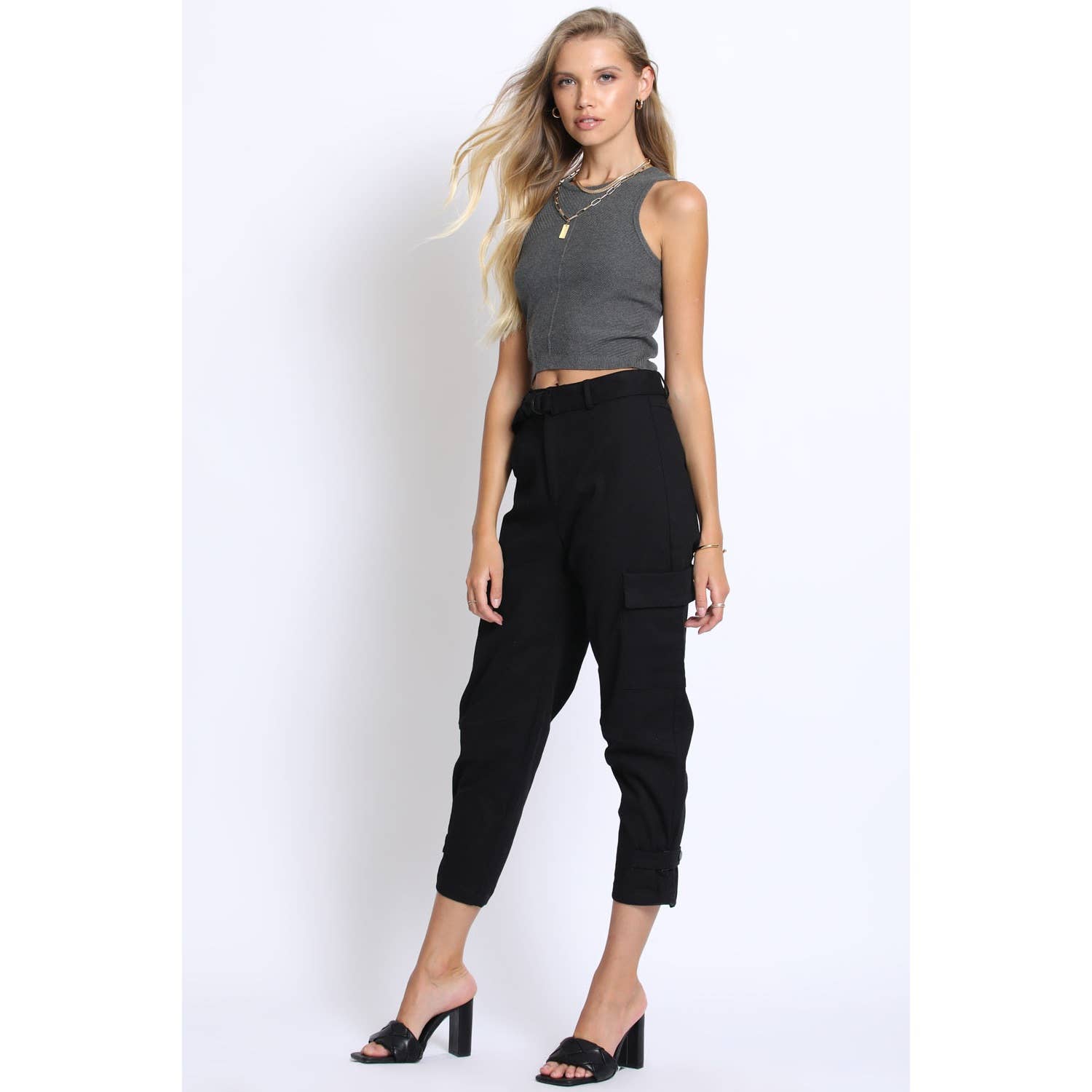 Sans Souci - Wholesale Pants - Women's - CROPPED CARGO PANTS3
