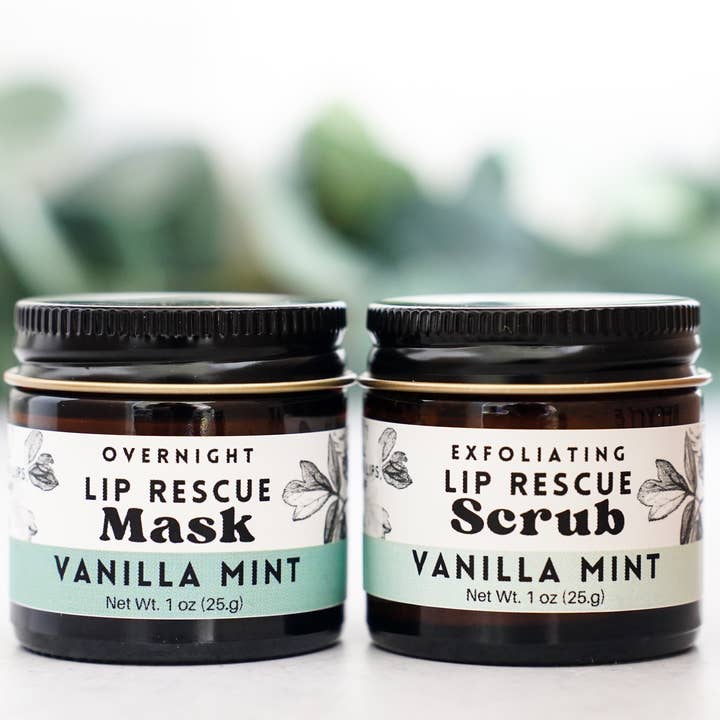 The Little Flower Soap Co - Wholesale Lip Scrub/Polish - Lip Rescue Exfoliating Sugar Scrub 1oz Jar - Vanilla Mint3