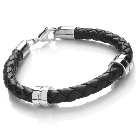 Tribal Rondel Bracelet Black for wholesale by Midhaven Ltd - Tribal Steel