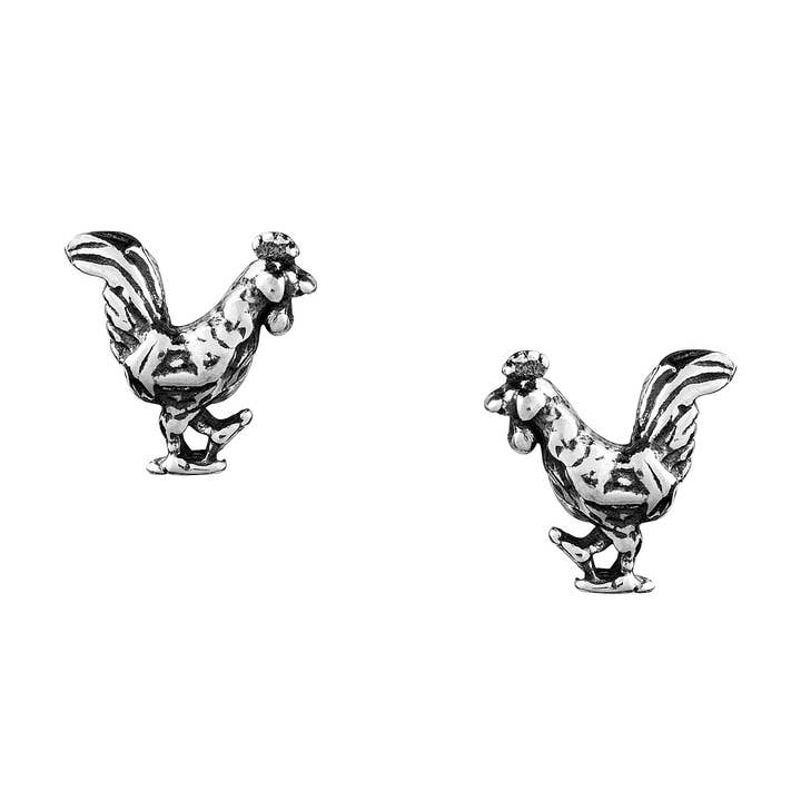 Beautiful Cockerel Studs (USA-DDP) for wholesale by Silver Jewellery Cavern Wholesale
