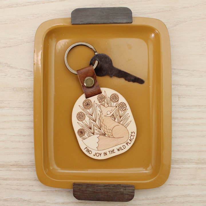 oh, little wren - Wholesale Keychain - Unisex - Wood Keychain | Forest Fox | Nature Lover Gift