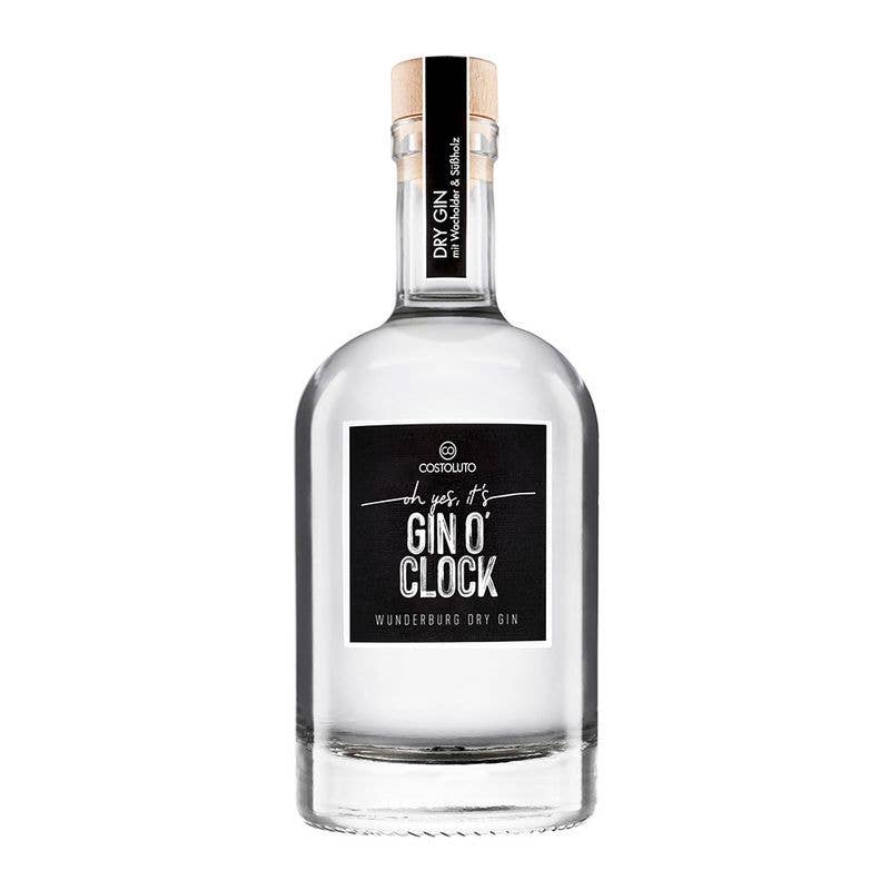 COSTOLUTO - Wholesale Gin - Wunderburg Dry Gin / oh yes, it´s GIN O`CLOCK / PU 3 bottles.0