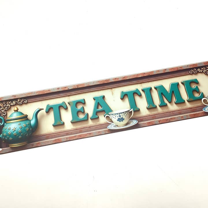 Teatidsvägskylt. Tehus, Tearum Butik Heminredning för wholesale av All Little Cute Things