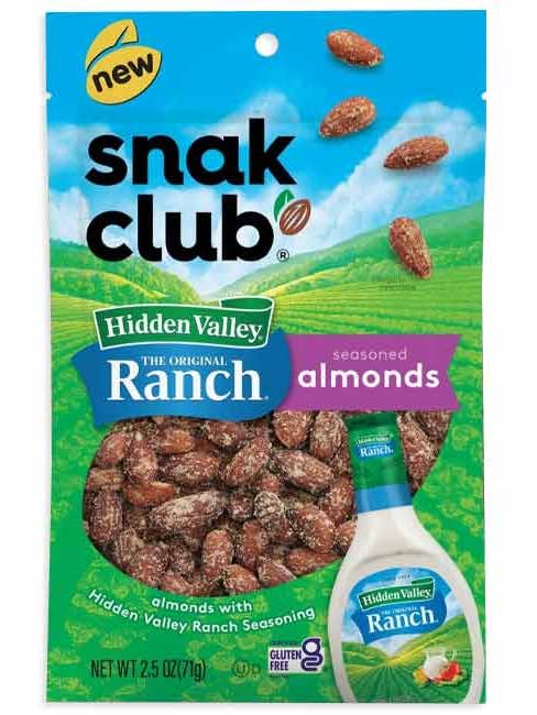 US - Snak Club - Hidden Valley Ranch Almonds 2.5 oz X 6 for wholesale by iSweet.ca