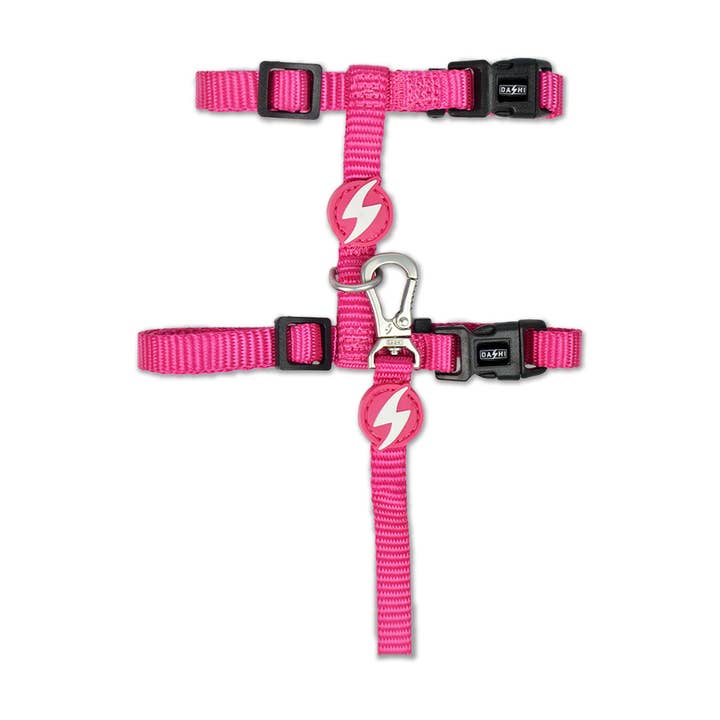 Solid Pink Cat Harness + Leash for wholesale by DASHI