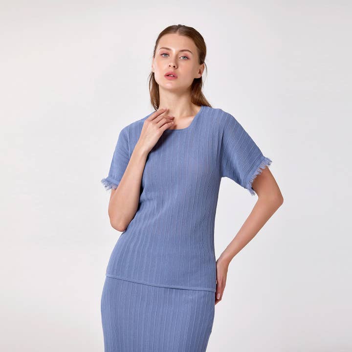 Nauwsluitende mesh top met korte mouwen voor wholesale door Smart and Joy