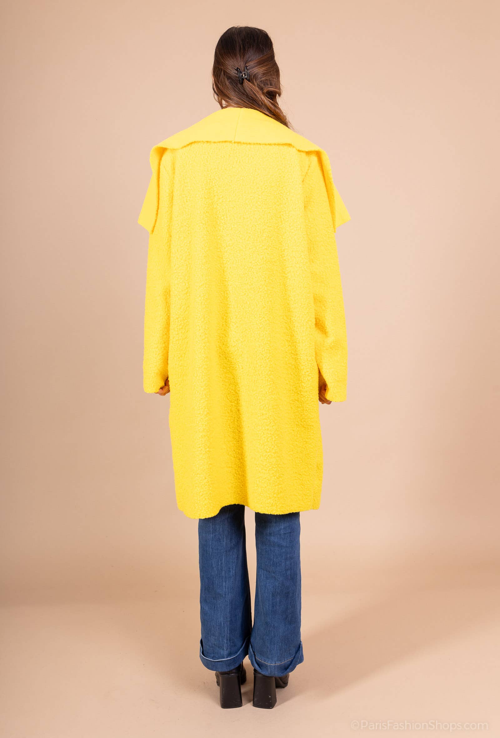 LINEN & COTTON HOUSE - Vente Manteau – femme - VESTE BOUCLETTE MATIERE RESPONSABLE + SIZE  35122 80