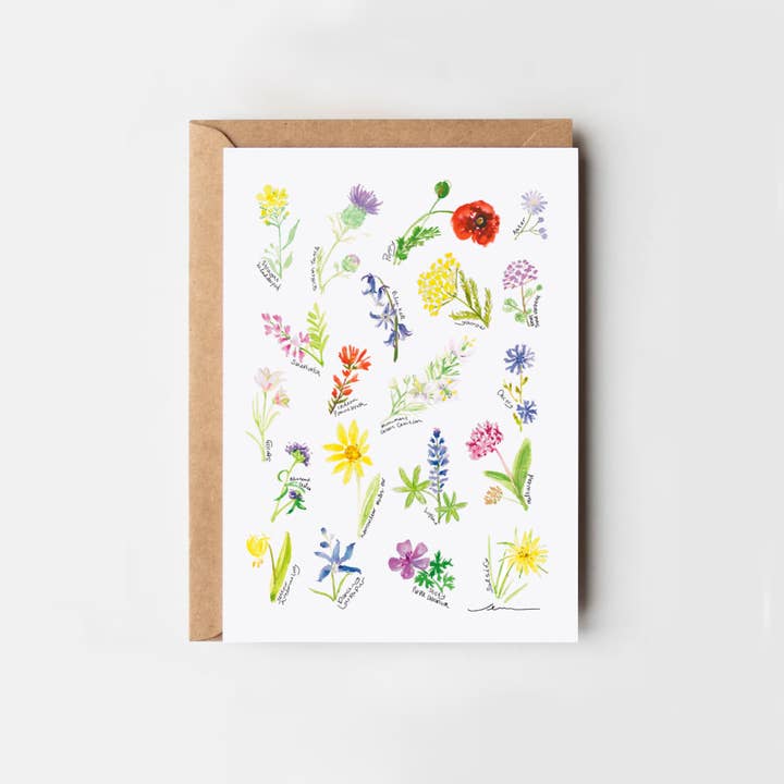Wasatch Wildflower Greeting Card for wholesale by Creative Leaf