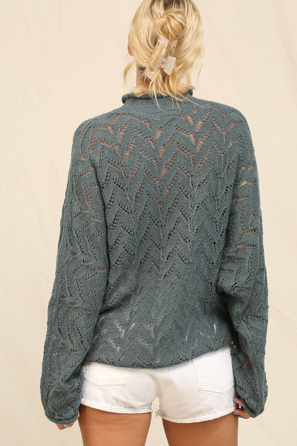 KyeMi - Wholesale Knit Sweater - Women's - An Openwork And Cable Knit Oversized Sweater7