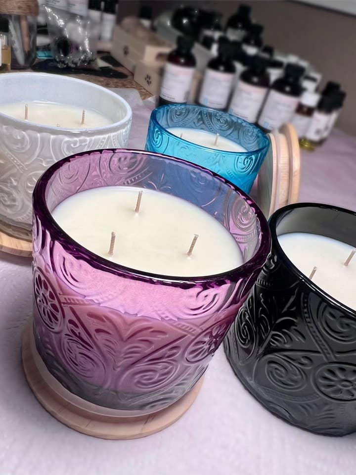 Marquis Glass 14oz Candle | Coconut Soy Blend for wholesale by Riley Roo Candles