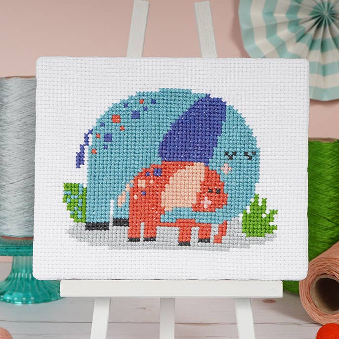 Elephant - Junior Cross Stitch Kit for wholesale by Caterpillar Cross Stitch