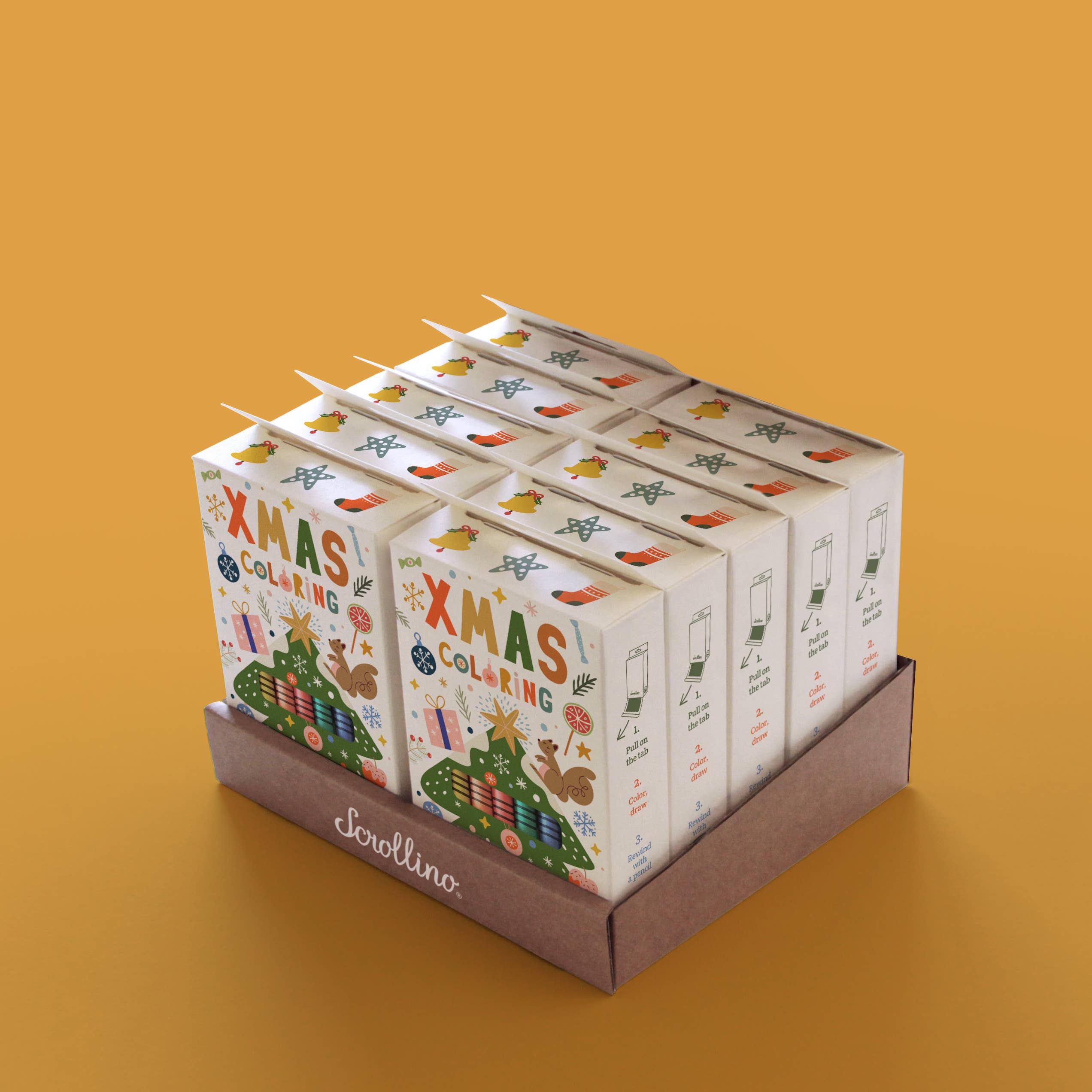 Scrollino - Vente Livre de coloriage et d'activités pour enfants et bébés - Arbre de Noël à colorier - Scrollino Xmas Coloring4
