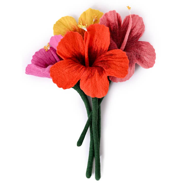 Global Goods Partners - Wholesale Artificial flowers - Felt Hibiscus Flower4