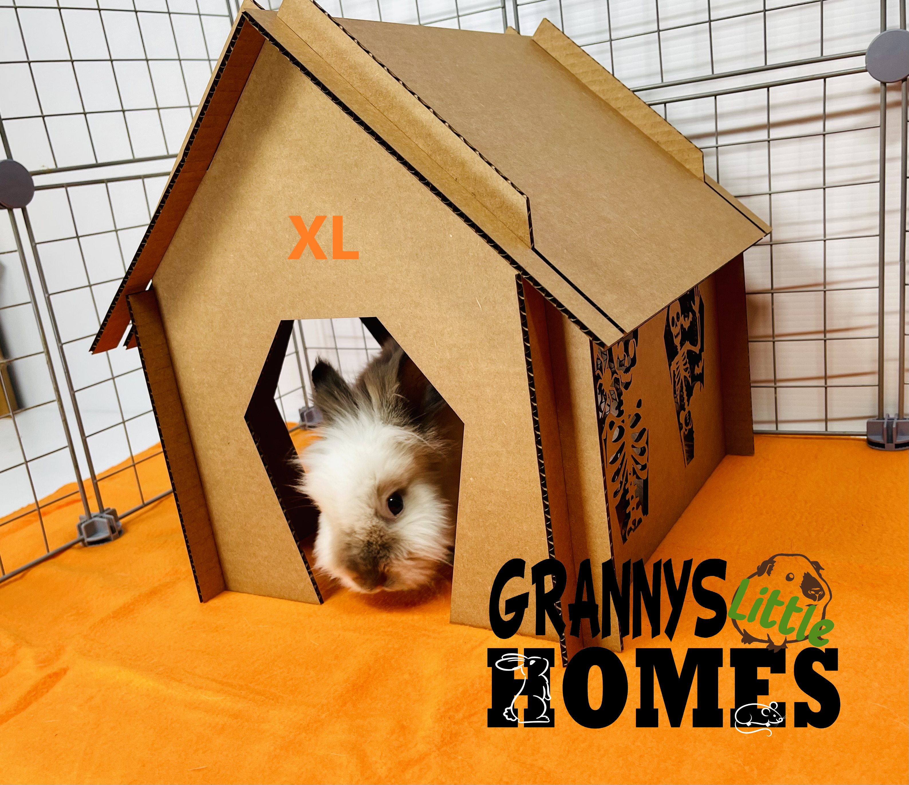 Grannys Little Homes - Wholesale Pet Cave - Cat/Dog - Cardboard Skeleton Coffin Hidey2