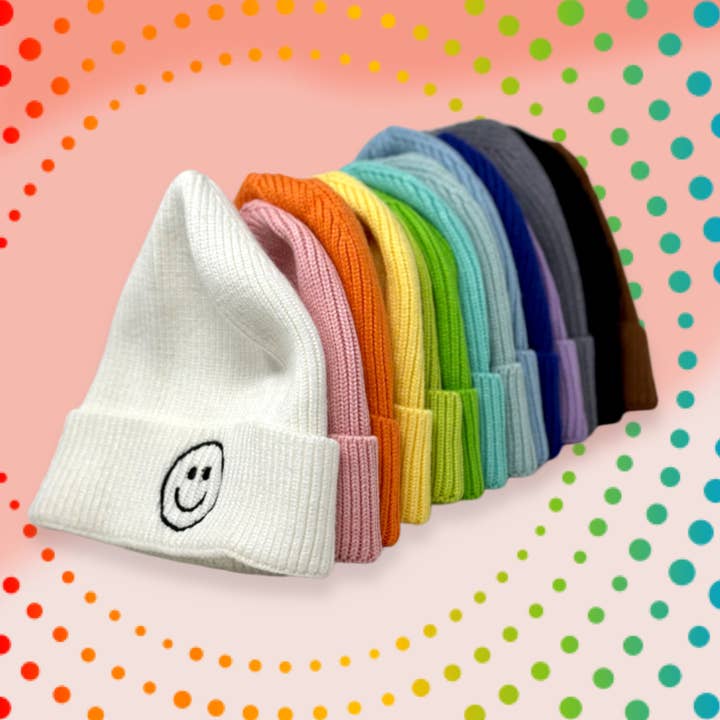 Rainbow Unicorn Birthday Surprise - Wholesale Beanie - Kids - Baby Smiley Beanie - Cute and Cozy Infant Hat with Smiley