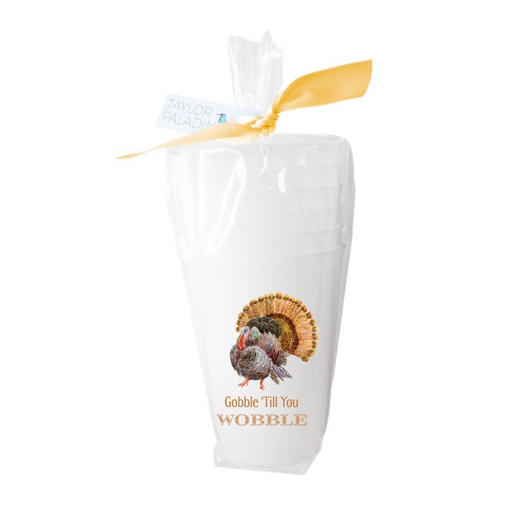 Gobble Turkey Frosted Cup for wholesale by Taylor Paladino