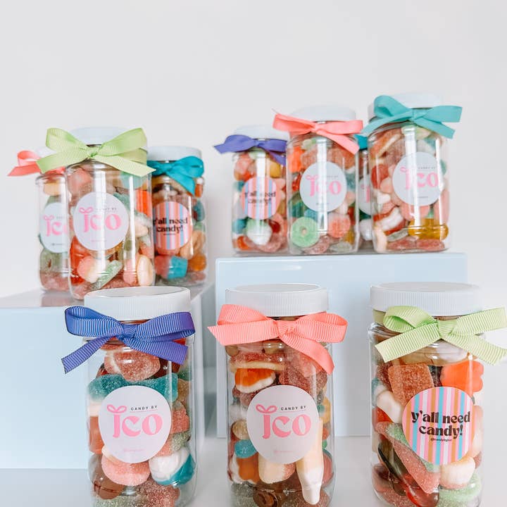 Candy by J.Co - Wholesale Gummy - The Custom Candy Jar - 8 ounce plastic jar8