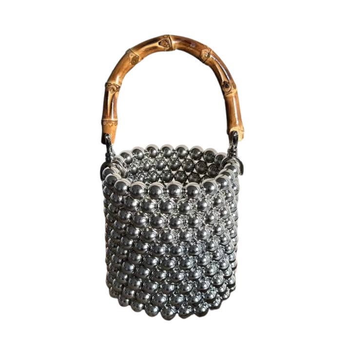 Disco Bamboo Handle Clutch for wholesale by Sea Marie Designs