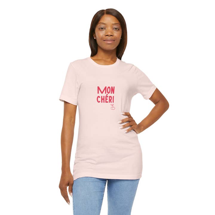 MARA Style - Wholesale Screen Printed T-Shirt - Women's - French MON CHERI Ladies Tee Shirt3