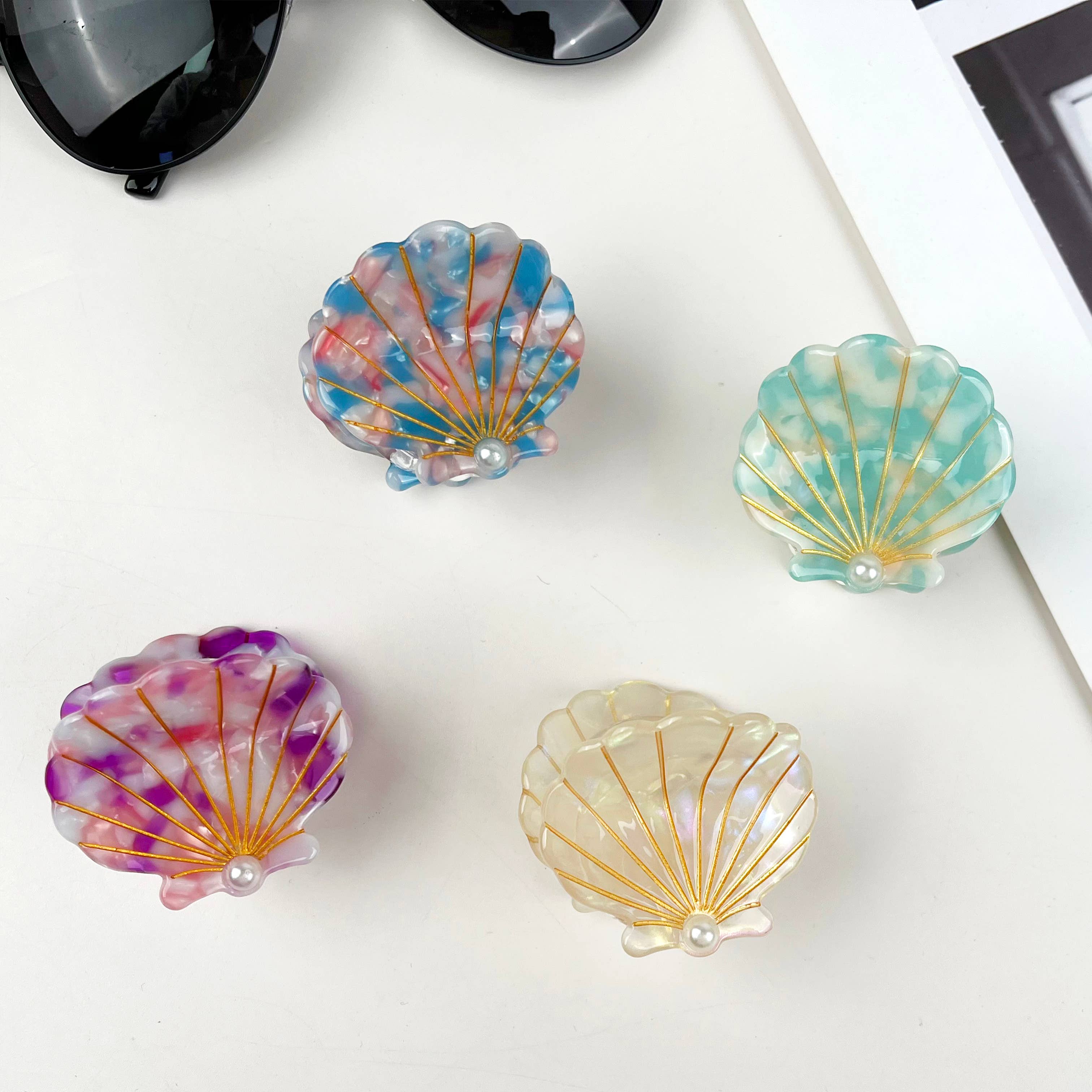 mildstyles - Vendita all'ingrosso Fermaglio per capelli - Donna - Fermaglio per capelli con perle e conchiglia5