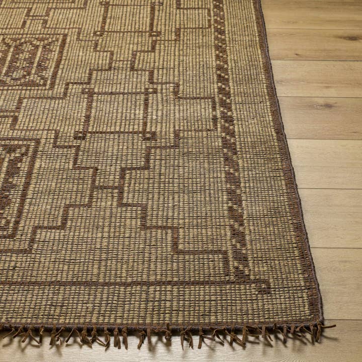Batya Jute & Leather Rug for wholesale by Eastern Woven