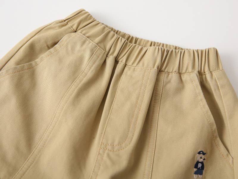 CHANG EN LLC - Vendita all'ingrosso Pantaloni - Bambini - Pantaloni casual ricamati con orso per ragazzi2