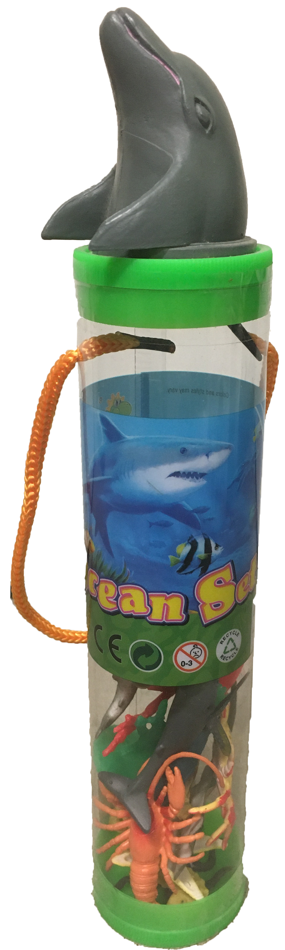 Texas Toy Distribution - Wholesale Figurine Toy - Kids - Sea Animal Figurines in Clear Tube with Dolphin Head Topper4