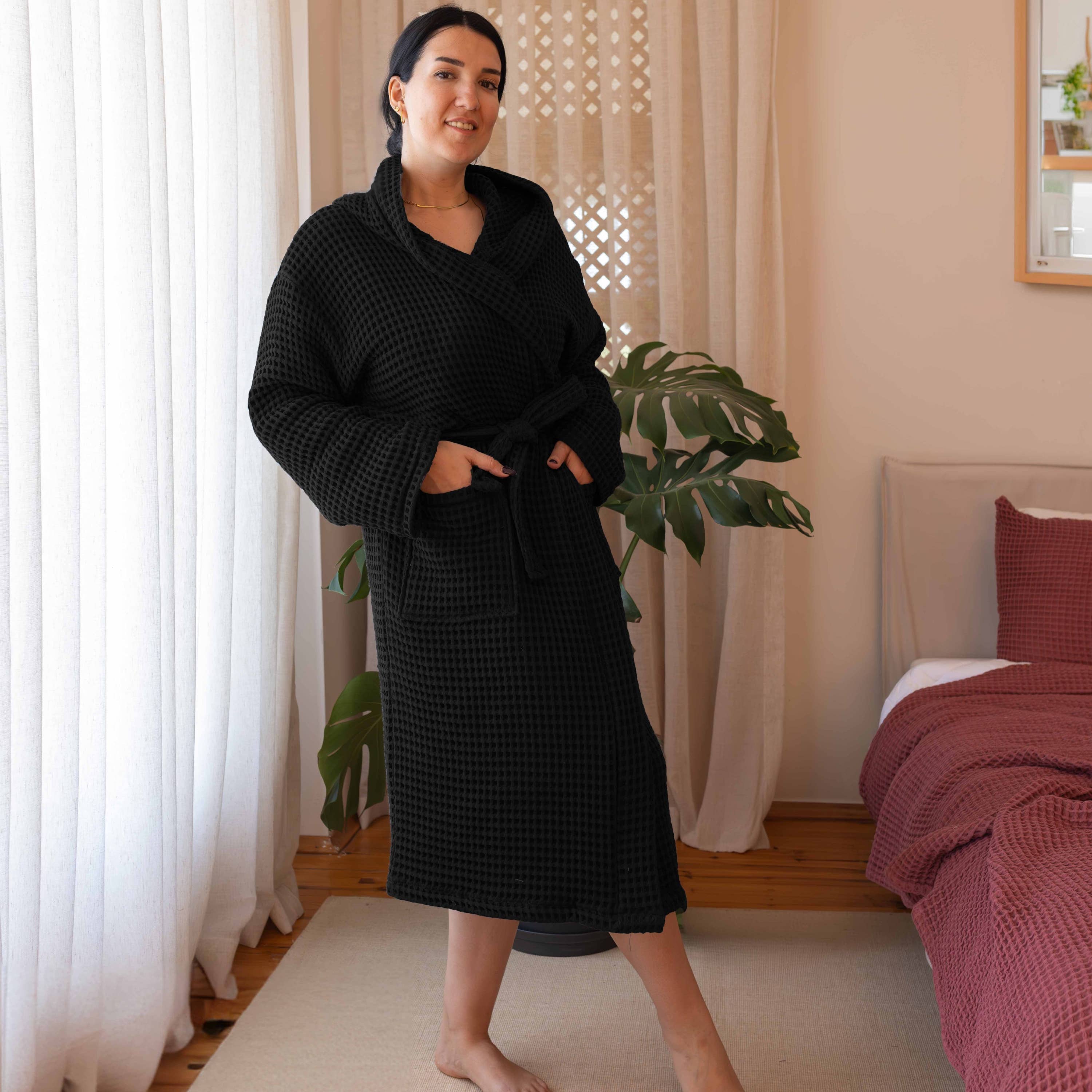 Vivamaison – Engroshandel Morgenkåbe - Unisex – Premium Vaflet Bomuld Badekåbe, Unisex Spa Komfort109