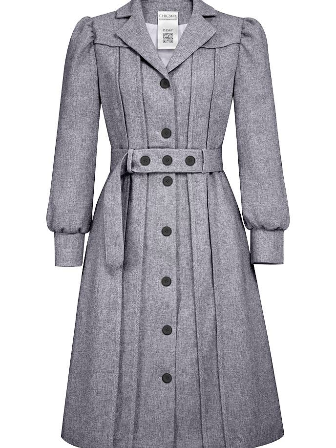 Cappotto elegante in bouclé con stelle grigie 062124 per la vendita all'ingrosso da parte di CHIC STAR