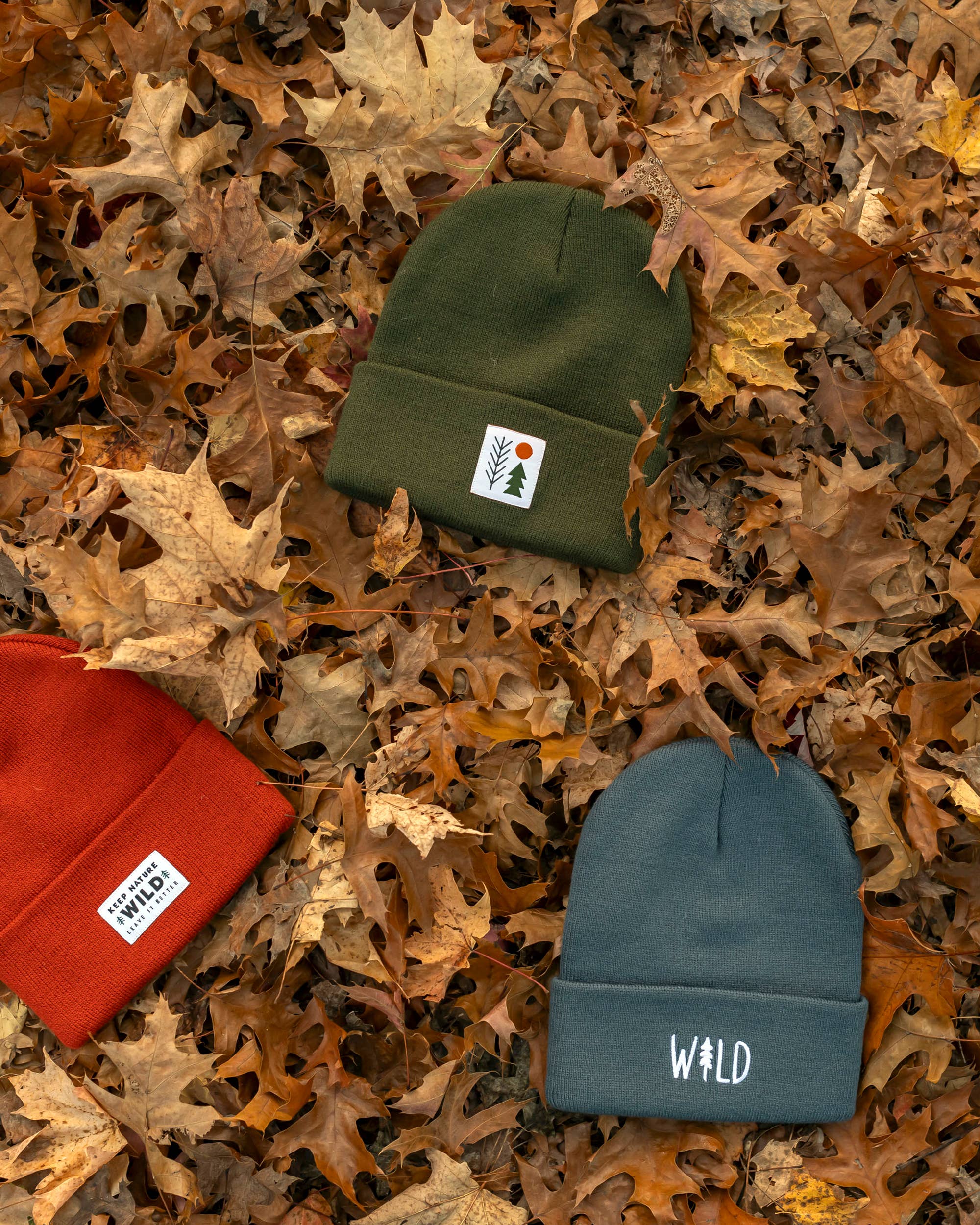 Keep Nature Wild - Wholesale Beanie - Unisex - Evergreen Cuffed Beanie | Olive3
