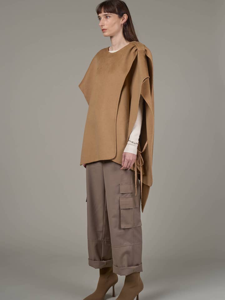 JLW004A Cortona Cape Camel for wholesale by Joanne Lu Design