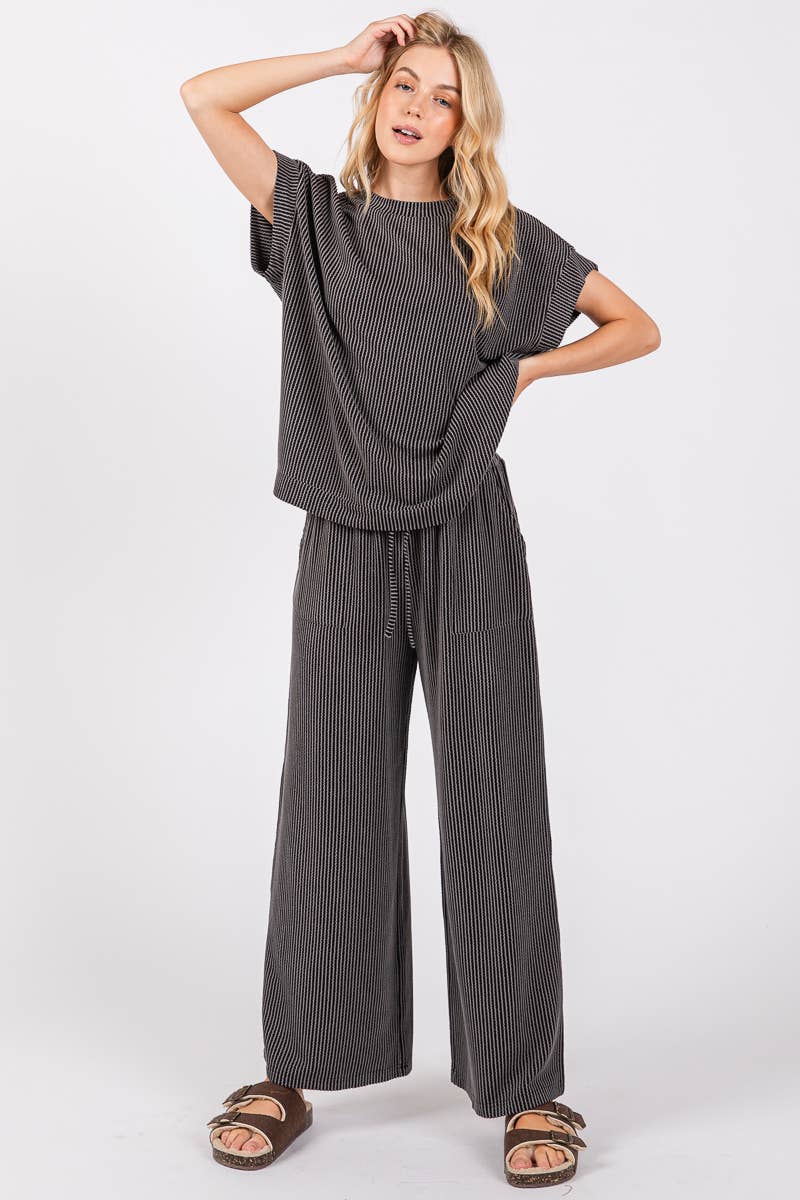 Sewn and Seen - Wholesale Mommy & Me Outfit Sets - Maternity - Striped Rib Knit Lounge Set10